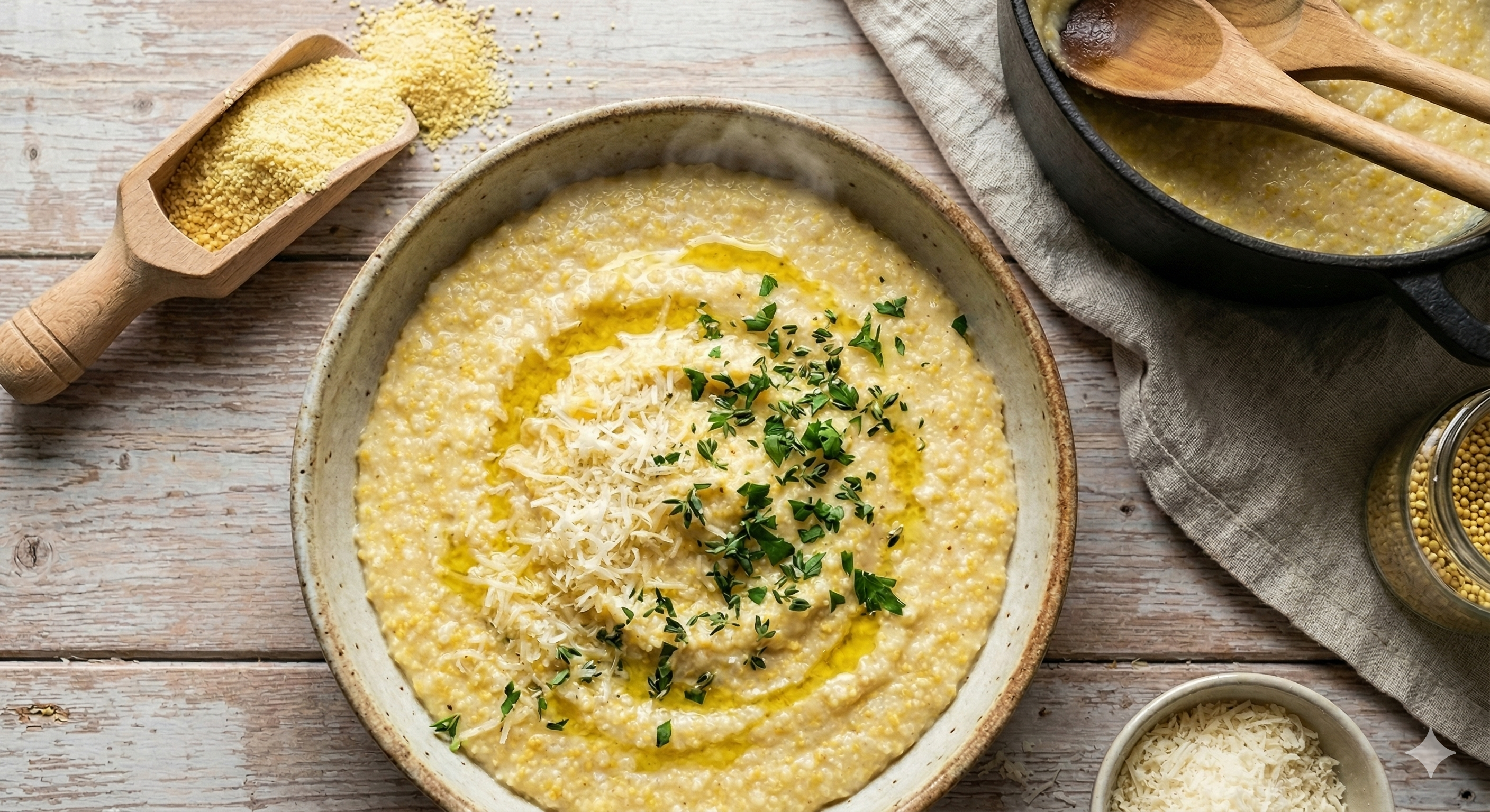 Creamy Toasted Millet Polenta